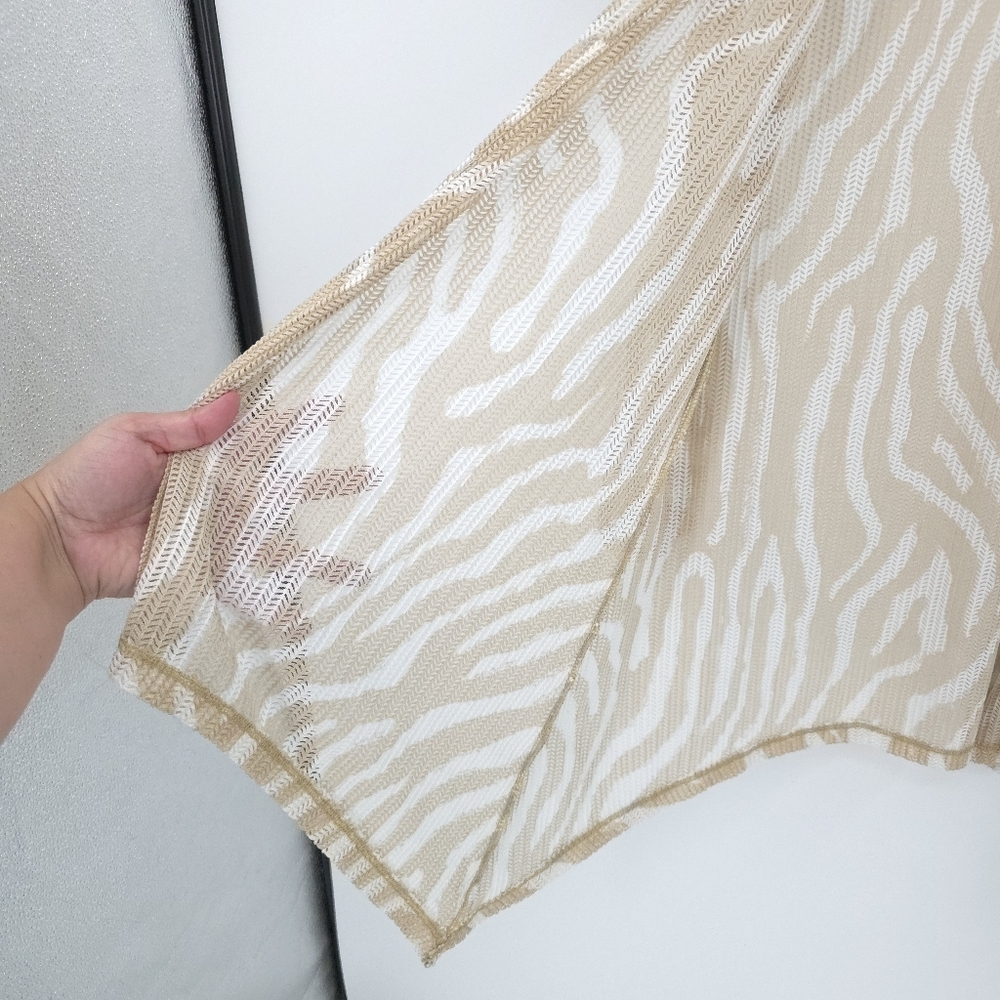 Chico's Beige and White Zebra Print Cardigan and Tank Set - Picture 5 of 16